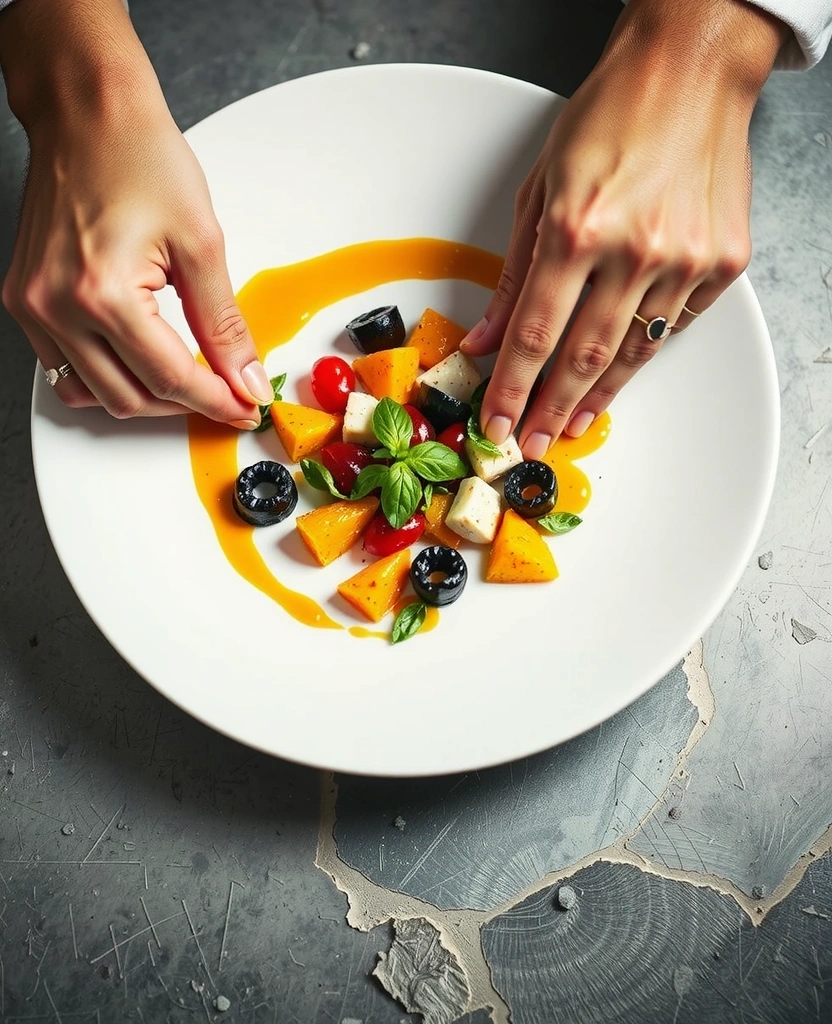 Esempio di impiattamento d'autore